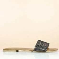 Inc.5 PRINTED FLAT MULE-ANT GOLD
