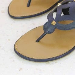 Inc.5 CUTWORK FLAT THONG - NAVY BLUE SALE