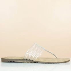 Inc.5 TRANSPARENT THONG-WHITE