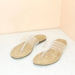 Inc.5 TRANSPARENT THONG-WHITE