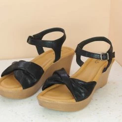 Inc.5 SALE BASIC PU SANDAL-BLACK