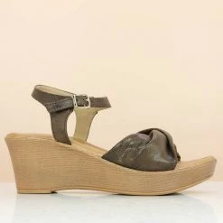 Inc.5 BASIC SANDAL PLATFORM-BROWN