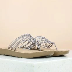 Inc.5 SALE WOVEN FLAT PARTY THONG-GUN METAL