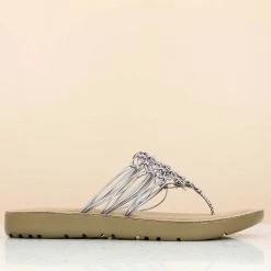 Inc.5 SALE WOVEN FLAT PARTY THONG-GUN METAL