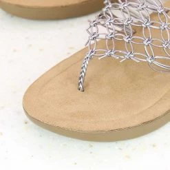 Inc.5 SALE WOVEN FLAT PARTY THONG-GUN METAL