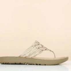 Inc.5 WOVEN FLAT PARTY THONG-ROSE GOLD SALE