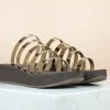 Inc.5 STRAPY PLATFORM MULE-ANTIQUE GOLD