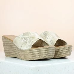 Inc.5 SNAKE PRINT PLATFORM MULE-GOLD