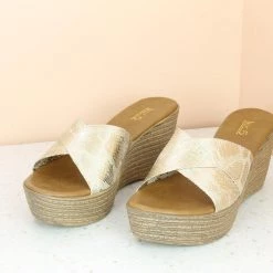 Inc.5 SNAKE PRINT PLATFORM MULE-GOLD