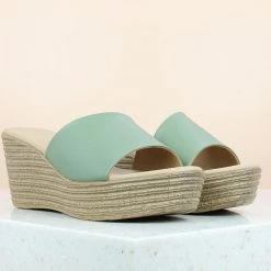 Inc.5 Casual PLATFROM MULE-GREEN