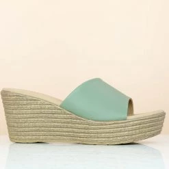 Inc.5 Casual PLATFROM MULE-GREEN