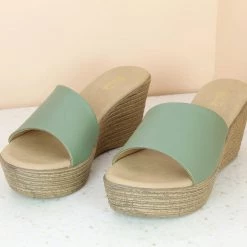 Inc.5 Casual PLATFROM MULE-GREEN