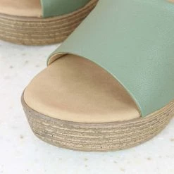 Inc.5 Casual PLATFROM MULE-GREEN