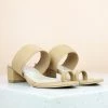 Inc.5 BLOCK HEEL TOE POST-BEIGE