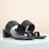 Inc.5 SALE BLOCK HEEL TOE POST-BLACK