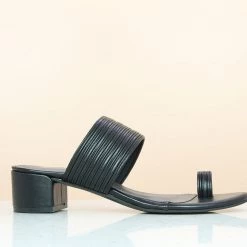 Inc.5 SALE BLOCK HEEL TOE POST-BLACK