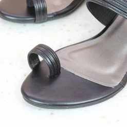 Inc.5 SALE BLOCK HEEL TOE POST-BLACK