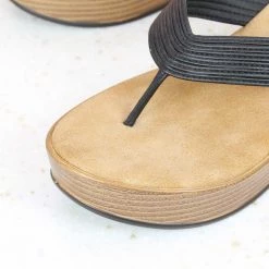 Inc.5 SALE PLATFORM CASUAL PU THONG-BLACK