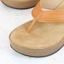 Inc.5 PLATFORM CASUAL THONG-TAN SALE