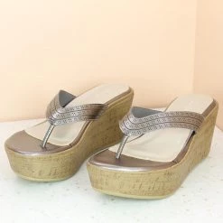 Inc.5 SALE PLATFORM CASUAL PU THONG-GUN METAL