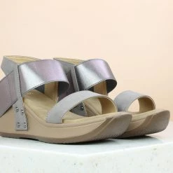 Inc.5 COMFORT PU THONG-GUN METAL