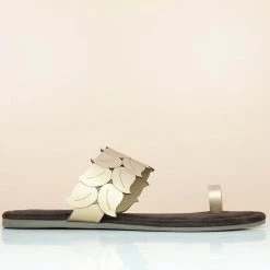 Inc.5 CUTWORK FLAT TOE POST-ROSE GOLD SALE