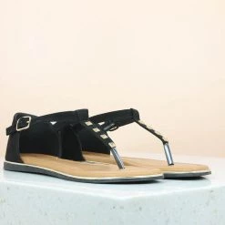 Inc.5 COUNTER FLAT CASUAL SANDAL-BLACK SALE