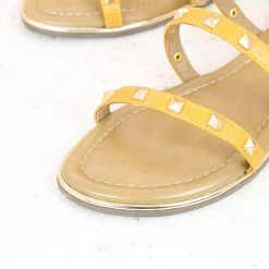 Inc.5 SALE STUDDE STRAPY FLAT-YELLOW