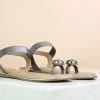 Inc.5 FLAT CASUAL SANDAL-GUN METAL SALE