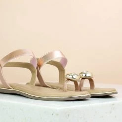 Inc.5 SALE FLAT CASUAL SANDAL-ROSE GOLD
