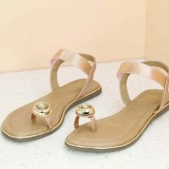 Inc.5 SALE FLAT CASUAL SANDAL-ROSE GOLD