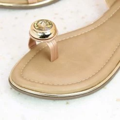 Inc.5 SALE FLAT CASUAL SANDAL-ROSE GOLD