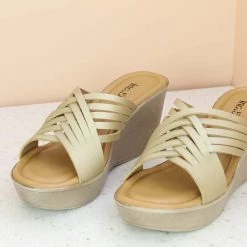 Inc.5 SALE PLATFORM CASUAL PU MULE-GOLD