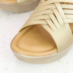 Inc.5 SALE PLATFORM CASUAL PU MULE-GOLD