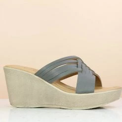 Inc.5 SALE PLATFORM CASUAL MULE-GUN METAL