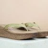 Inc.5 WOVEN PLATFORM THONG - LIGHT GOLD SALE
