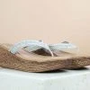 Inc.5 SALE WOVEN PLATFORM THONG - SILVER