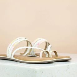 Inc.5 SALE FLAT CASUAL TOE POST-WHITE