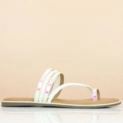 Inc.5 SALE FLAT CASUAL TOE POST-WHITE