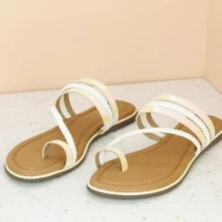 Inc.5 SALE FLAT CASUAL TOE POST-WHITE