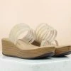 Inc.5 PLATFORM TOE CASUAL PU POST-GOLD