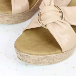 Inc.5 CROSS BUCKLE PLATFORM MULE-BEIGE Casual