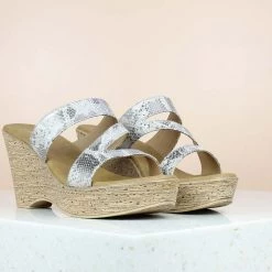 Inc.5 SALE PLATFORM CASUAL PU MULE-GUN METAL