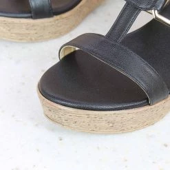 Inc.5 PLATFORM CASUAL PU MULE-BLACK