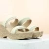 Inc.5 DOUBLE STRAP PLATFORM MULE-BEIGE SALE