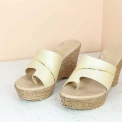 Inc.5 SALE PLATFORM CASUAL PU THONG-BEIGE