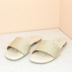 Inc.5 FLAT LACES CASUAL MULE-LIGHT GOLD SALE