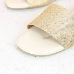 Inc.5 FLAT LACES CASUAL MULE-LIGHT GOLD SALE