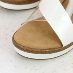 Inc.5 CROSS STRAP PLATFORM MULE-WHITE Casual