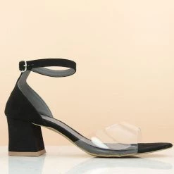 Inc.5 TRANSPARENT COUNTER SANDAL-BLACK SALE